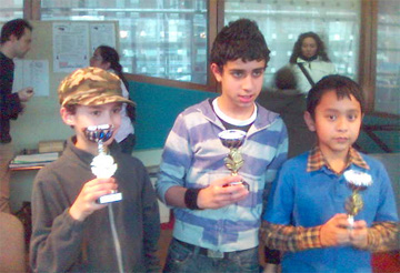 De top drie: Jason, Ahmed en Rafif